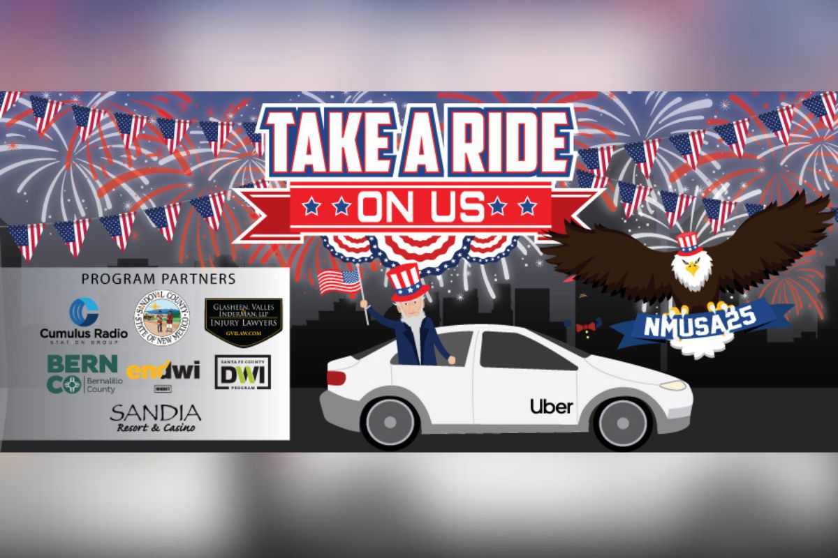 Bernalillo County and its partners are once again providing free and safe rides for Independence Day weekend through the "Take a Ride on Us" program.
