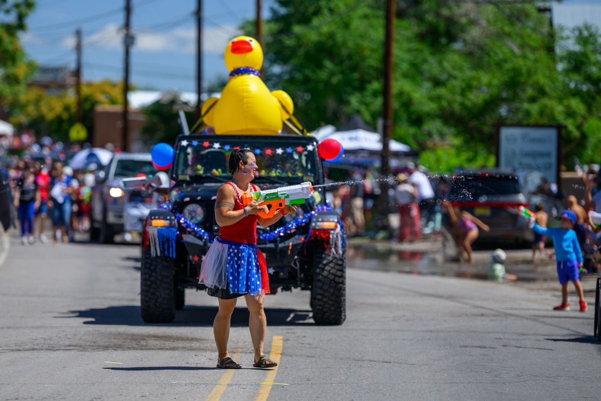 the Village of Corrales 4th of July Parade made its case for best parade in the state, which included all the usual small-town marchers: a color guard, military veterans, local organizations, equestrians and packs of vintage cars and tractors. Photo by Roberto E. Rosales / New Mexico News