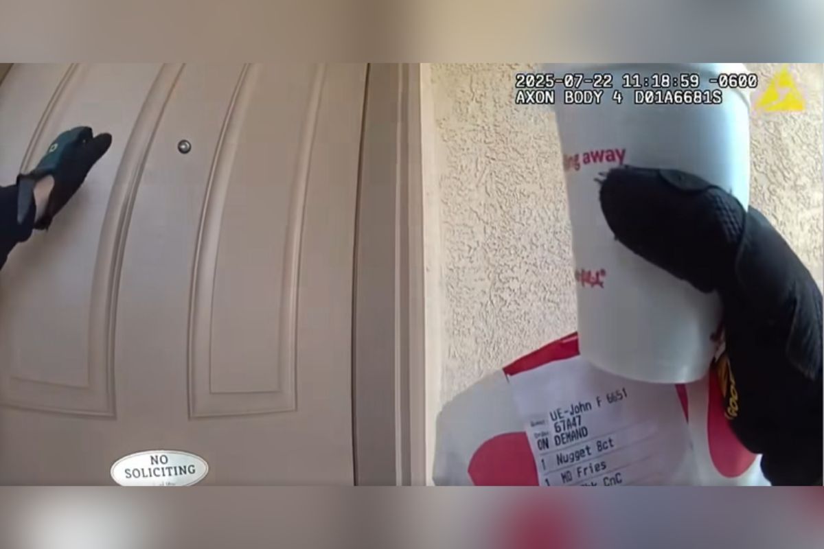 A Rio Rancho police officer went beyond the call of duty Tuesday, completing a food delivery after arresting the DoorDash driver on an outstanding warrant, demonstrating the community-focused policing approach that has helped the city achieve a 16% drop in crime over two years.