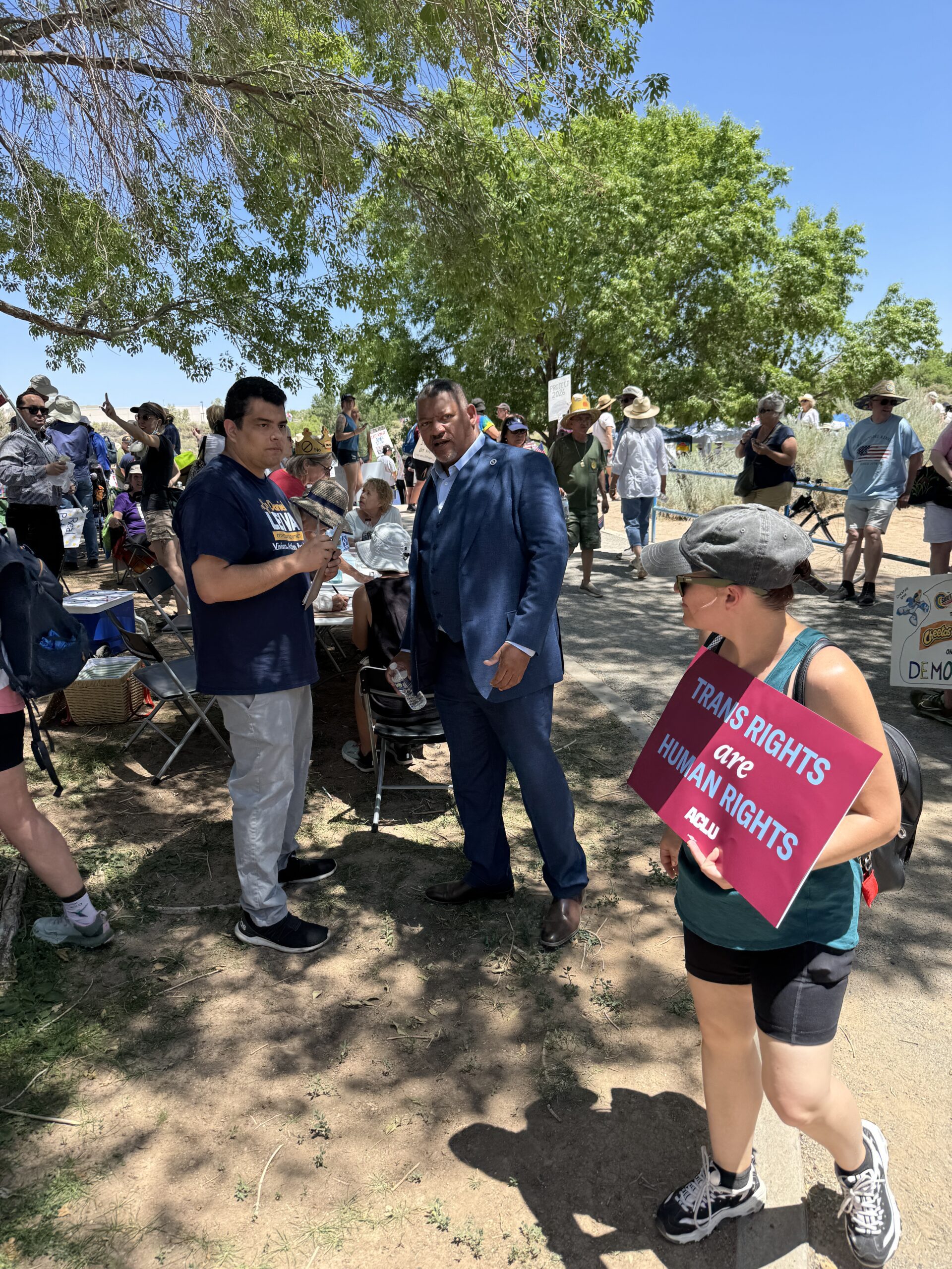 On June 14, thousands in the Albuquerque community showed up for the No Kings Rally held at Mariposa Basin Park in Taylor Ranch. This is one of thousands planned throughout the country on Saturday. Photo by Pat Davis /nm.news