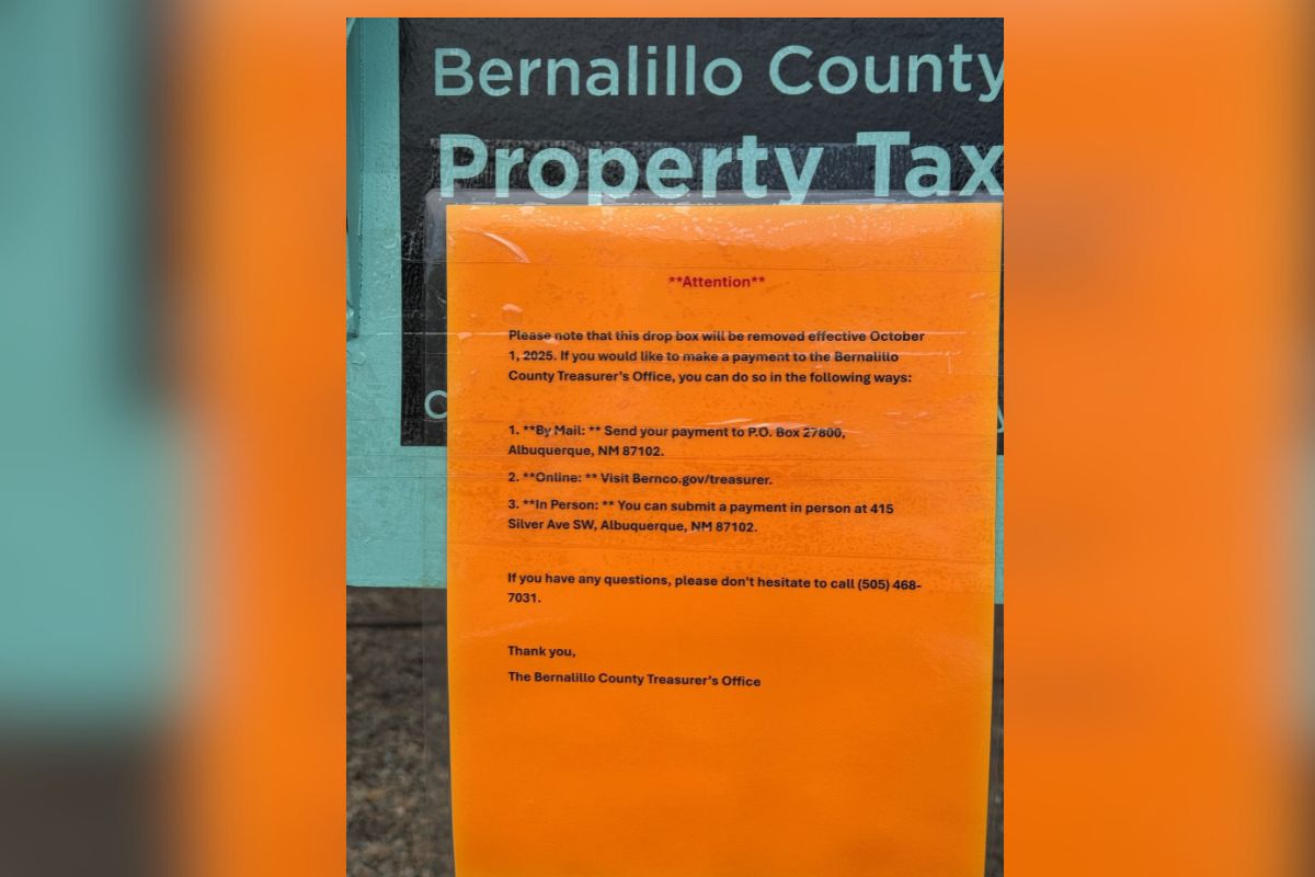 Bernalillo County will remove all five property tax payment drop boxes by Oct. 1, citing underuse and security concerns.