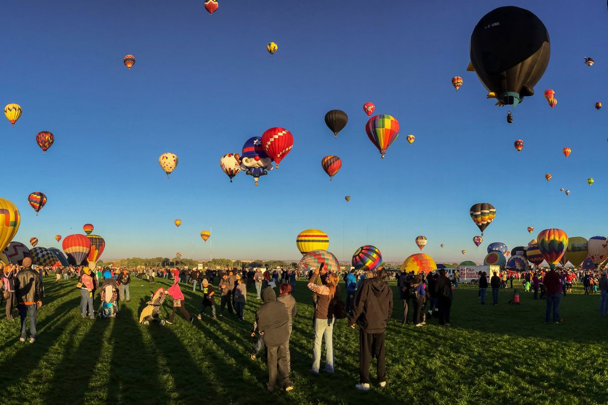 Pictured is the start of the Albuquerque international Balloon Fiesta in years past. Photo by Roberto E. Rosales/City Desk/Abq