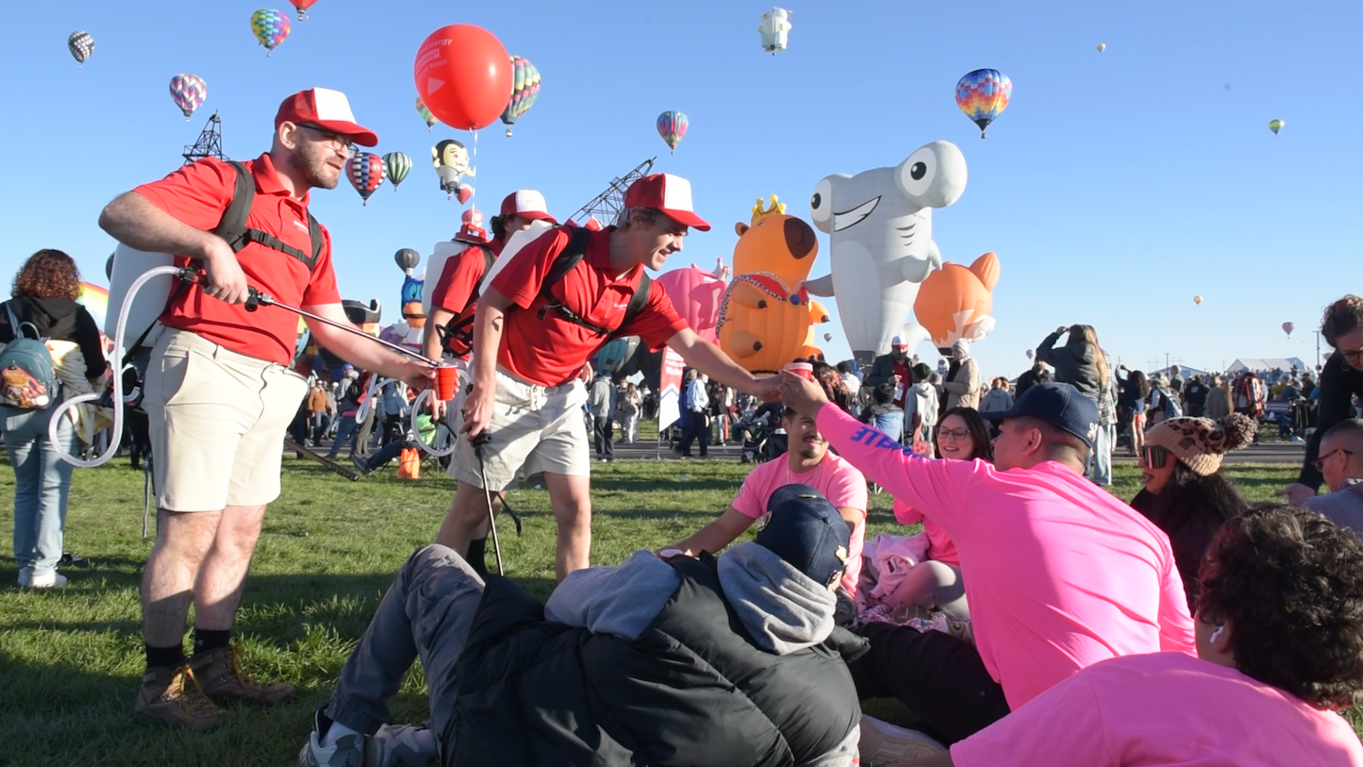 Protestors with WildEarth Guardians and The Yes Men during a satirical protest at AIBF