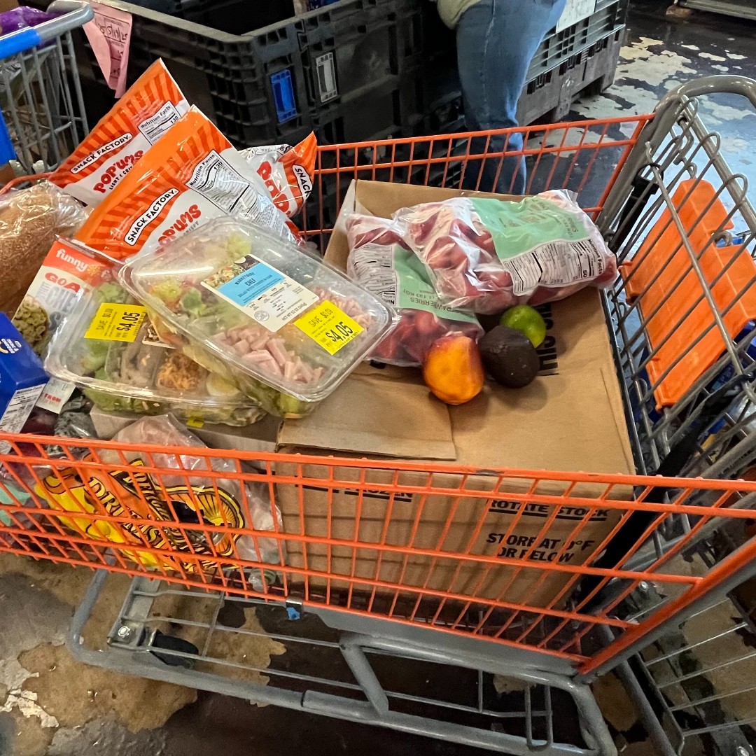 Shoppers fill baskets at the Storehouse Food Bank in Downtown ABQ