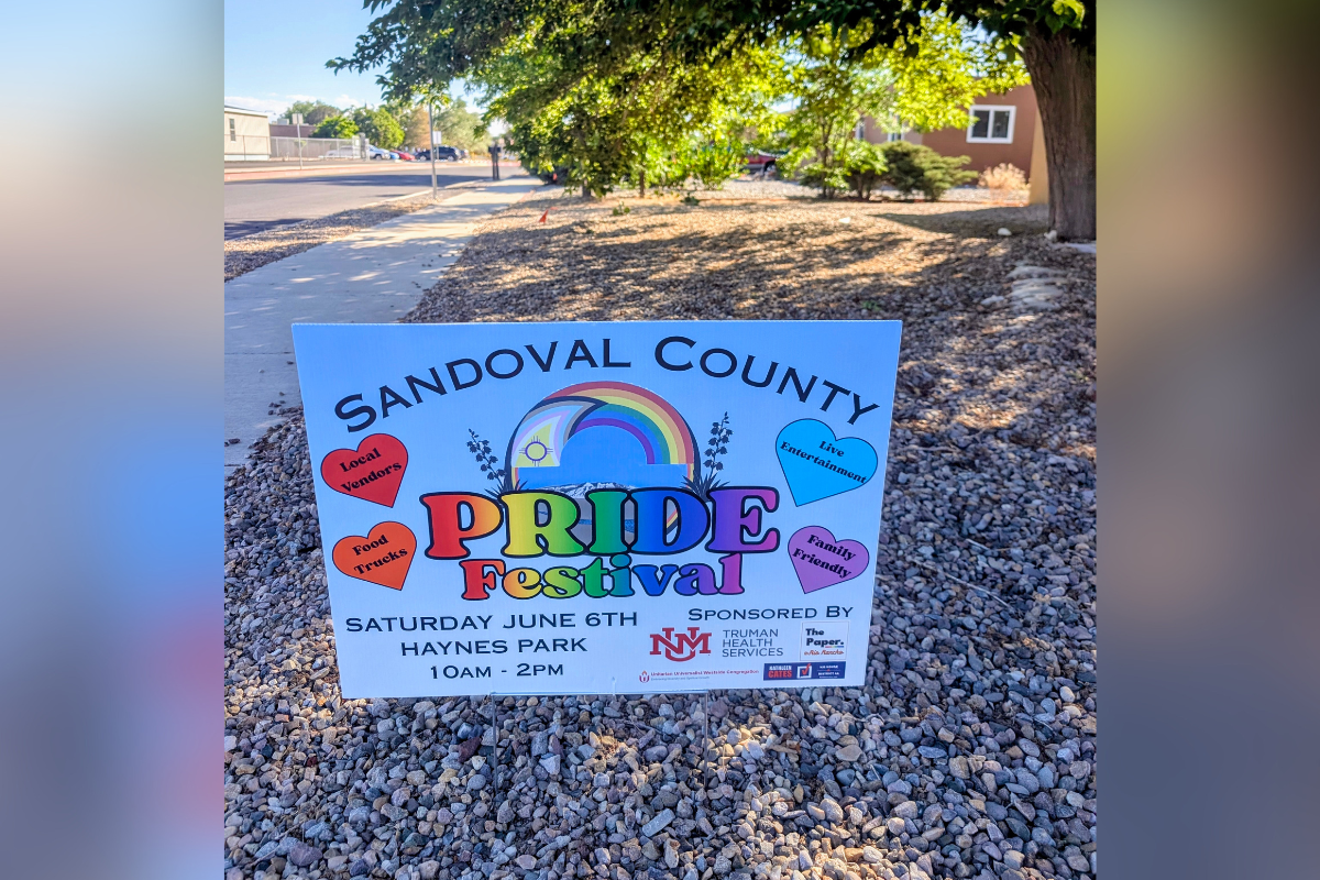 Rio Rancho will host its first-ever Pride festival June 6 at Haynes Park — the result of a grassroots effort that took shape after the Sandoval Signpost reported last May that New Mexico's third-largest city had no Pride events, proclamations or celebrations of any kind. (Kevin Hendricks)