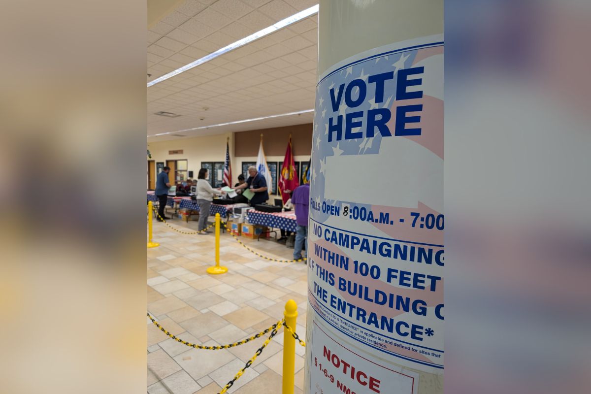 People vote at the Sandoval County admin building in November. (Kevin Hendricks)