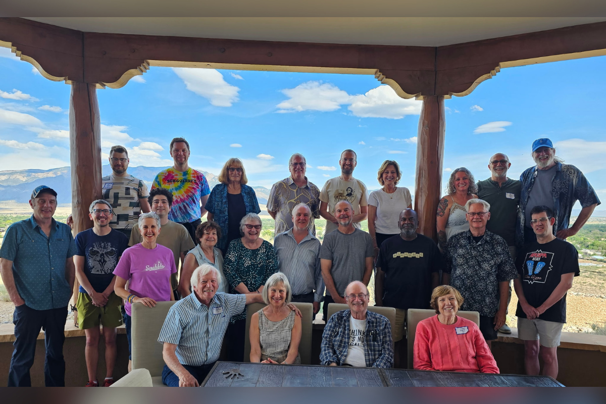 Players at the 2026 SWILLLS Scrabble tournament in Corrales. First place finisher Carl Johnson (back row, middle), formerly of Rio Rancho, now lives in Oregon. Host Mike Baron and hostess Pamina Deutsch front row on left. Tourney Director Cornelia Guest lower right.