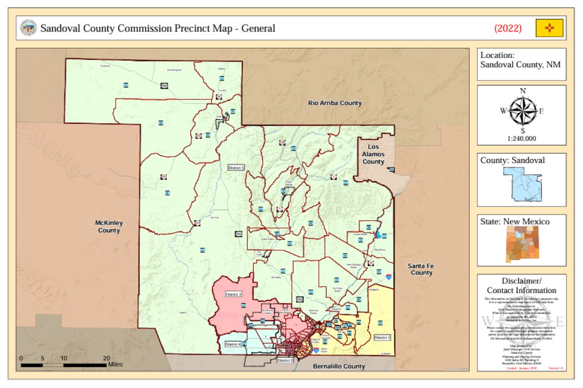 A state judge has ordered Sandoval County to redraw its commission district boundaries, ruling the county's 2021 map failed to consult tribal nations and didn't give Native American and Hispanic voters an equal say.