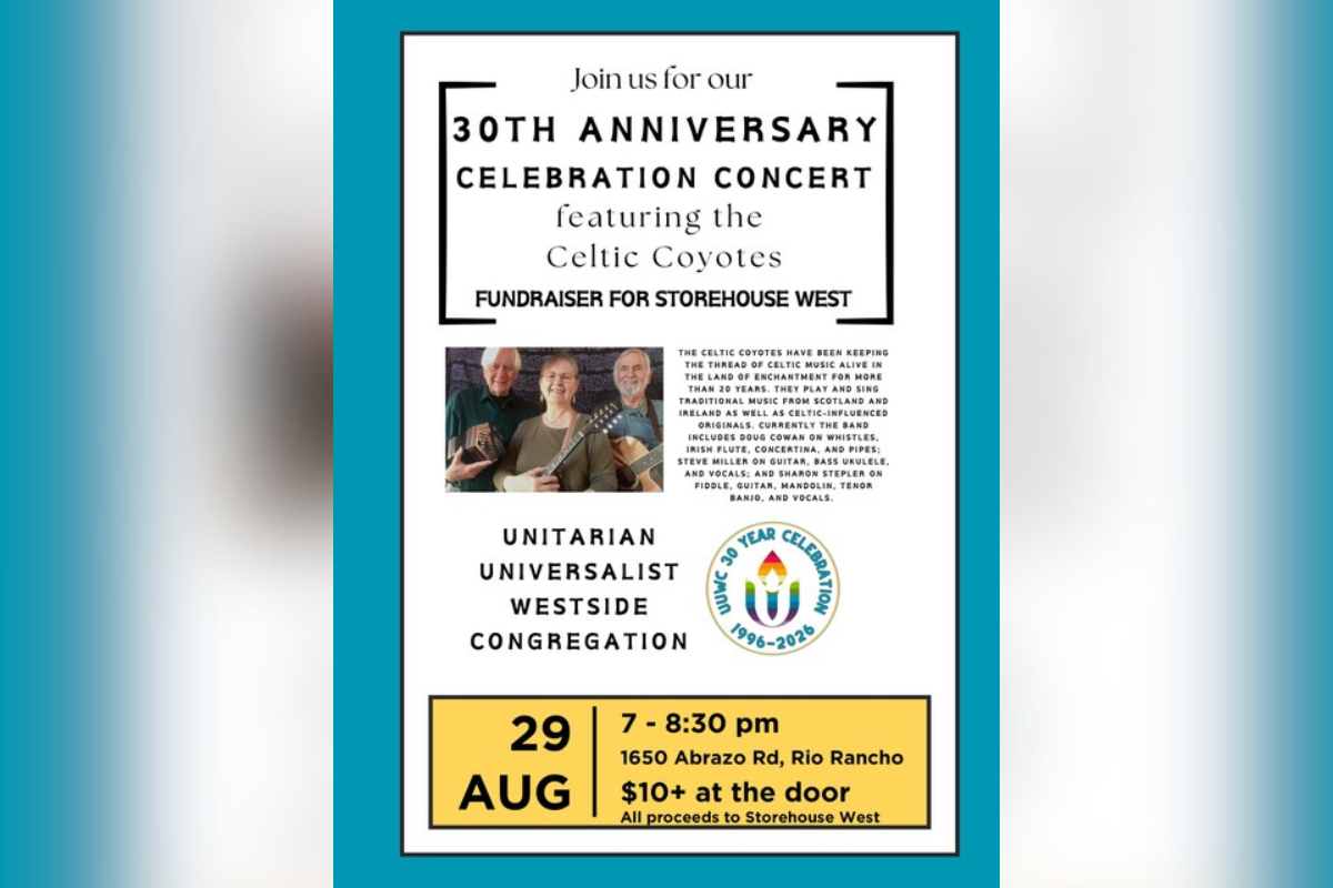 Highland sounds & good causes: Celtic Coyotes headline UUWC’s 30th anniversary
